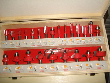 टीसी-024A हाथ रूटर मशीन पार्ट्स 24PCS TCT रूटर बिट woodworking के लिए सेट करें