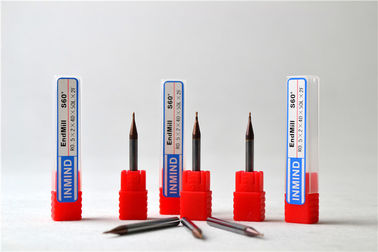 कस्टम ठोस कार्बाइड माइक्रो एंड मिल्स TiAlN लेपित गेंद नाक endmill 0.3um
