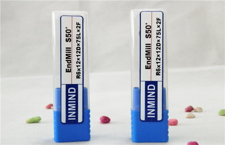 HRC50 कार्बाइड गेंद नाक एंड मिल मिर्को अनाज फिनिशिंग के लिए उपकरण endmill Roughing काटना